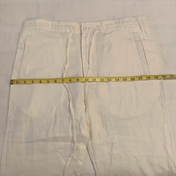 ALIBI PARIS Women 100% Linen Drawstring Pants - Picture 12 of 13